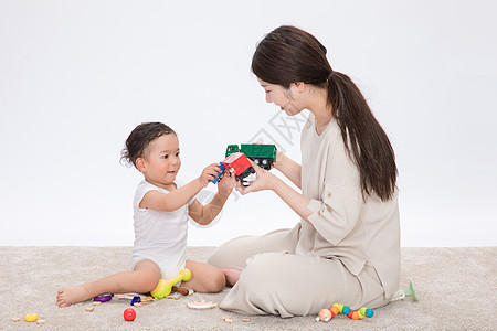 温馨母子婴儿成长呵护背景