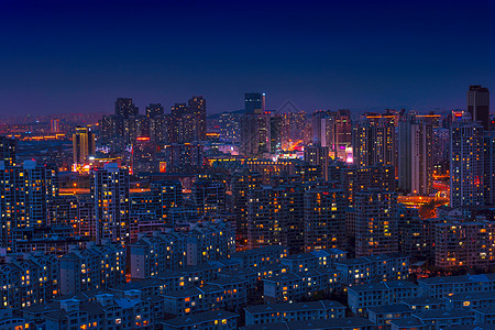 大连城市建筑群大连城市夜景背景