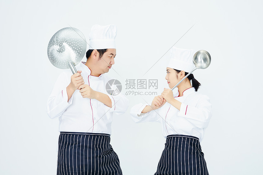 双人厨师形象图片