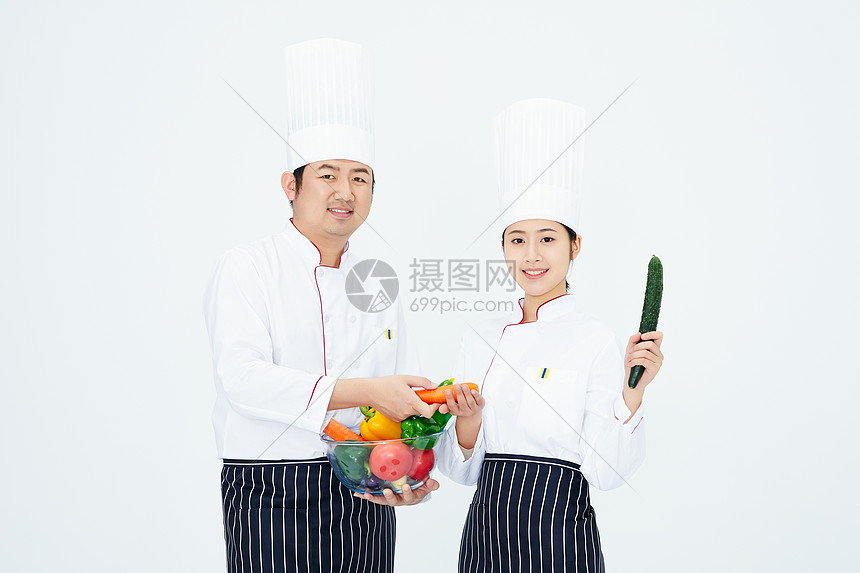 厨师与水果蔬菜图片