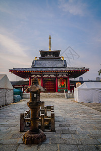 日本大阪四天王寺建筑背景图片