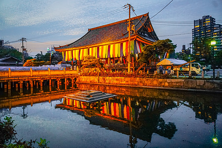 日本大阪四天王寺建筑背景图片