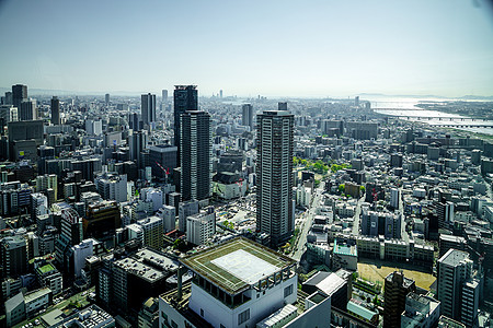 日本建筑日本大阪梅田空中庭园及周围背景