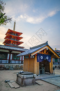 日本大阪四天王寺建筑背景图片