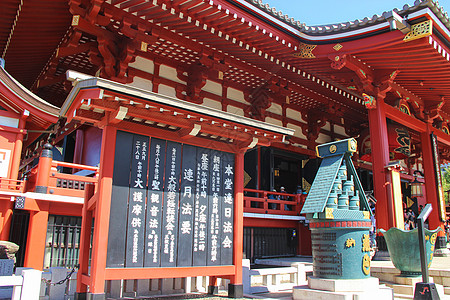 日本古建筑东京浅草寺大殿背景