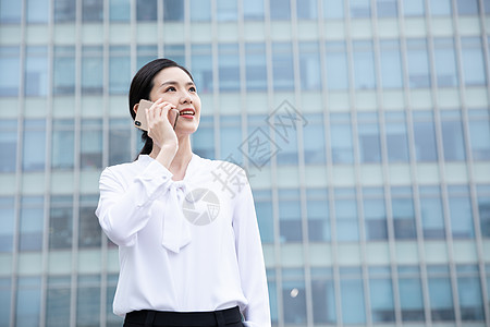 成功女性商务女性打电话背景