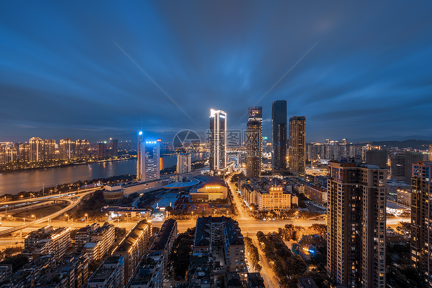 夜景建筑群图片