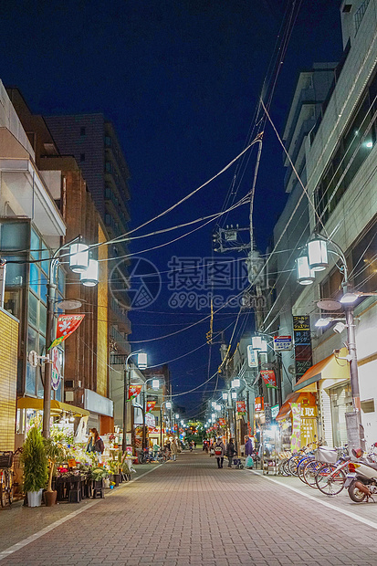 日本东京板桥街景夜景图片