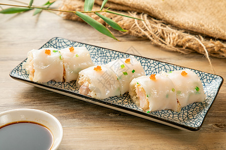 鲜虾肠粉粤菜美食高清图片