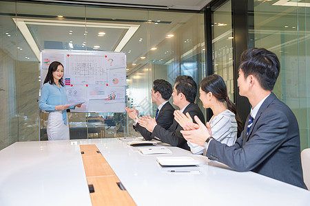 大气会议室商务人士办公室开会背景