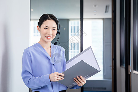 客服电话商务女性客服背景