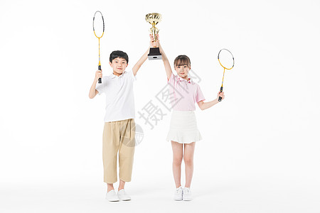 儿童羽毛球比赛获奖背景图片