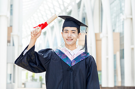 阳光男男大学生毕业照背景