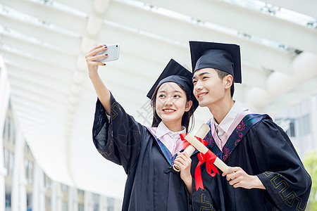 毕业季BANNER情侣大学毕业照背景