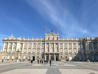 西班牙马德里皇宫外景高清图片