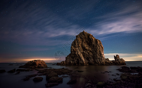 星星大海海岸风光背景