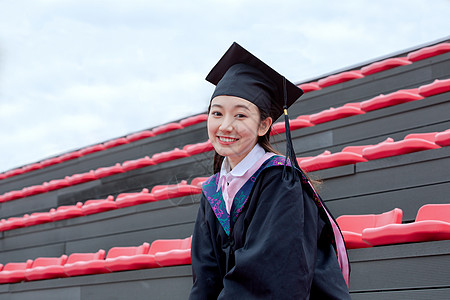 大学毕业生美女背景图片