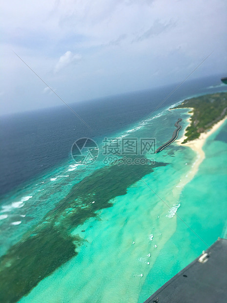 马尔代夫水飞航拍图片