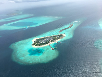 马尔代夫水上飞机马尔代夫水飞航拍背景