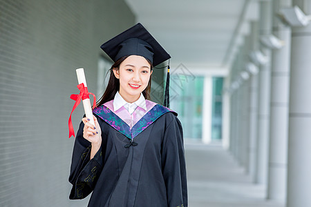 学校大学毕业生美女背景