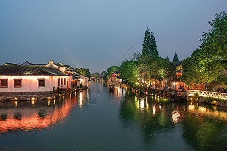 浙江乌镇古镇夜景图片