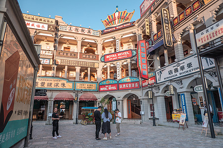 广州骑楼浙江横店影视城 广州街背景