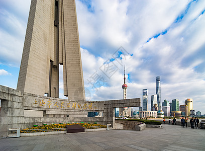 上海旅游地标上海市人民英雄纪念塔高清图片