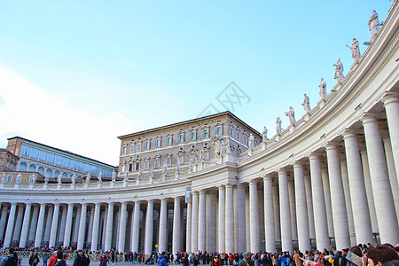 梵蒂冈圣彼得广场圆形走廊背景