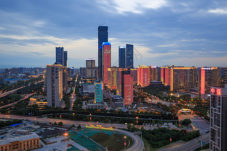 西安锦业路街景鸟瞰图片