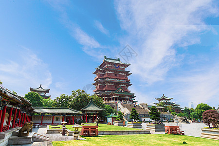 所城南昌地标滕王阁外景背景