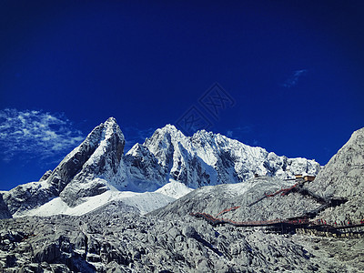 云南山路玉龙雪山冰川背景