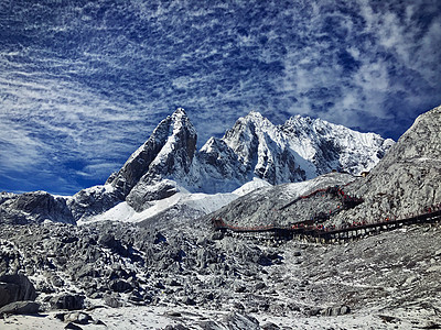 玉龙雪山冰川图片