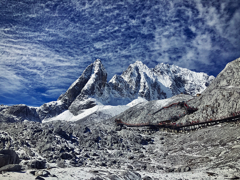 玉龙雪山冰川图片