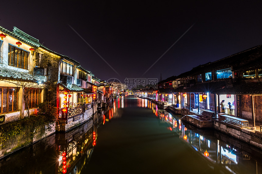 嘉善西塘夜景图片