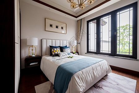 新中式别墅样板房卧室卧室图片