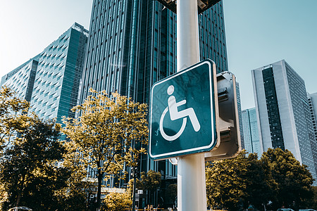 残疾人无障碍标志背景图片