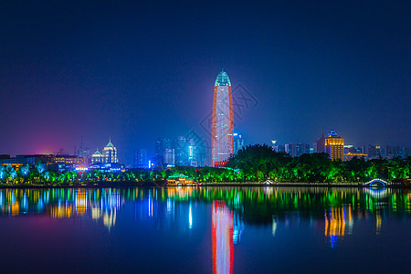 济南机场济南地标绿地大楼背景