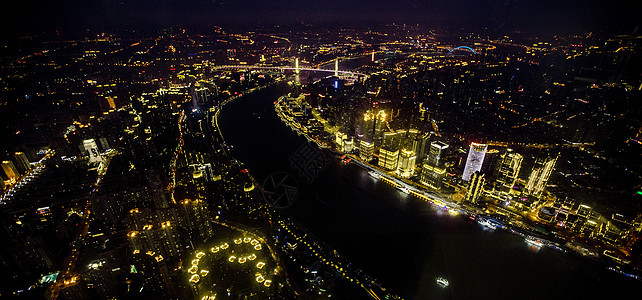 上海鸟瞰夜景图片