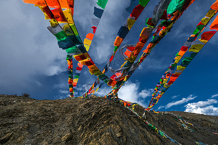 山脉上经幡老318国道经幡背景