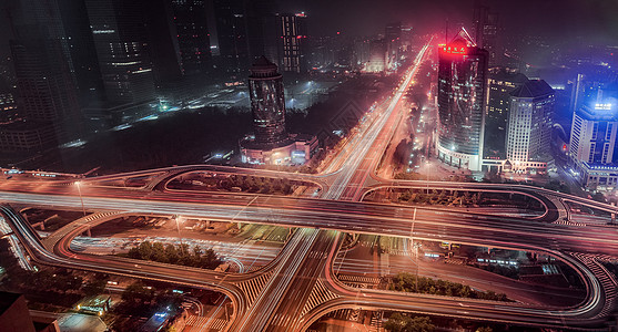 北京四元桥国贸傍晚和夜幕高清图片