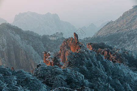 雪后黄山图片