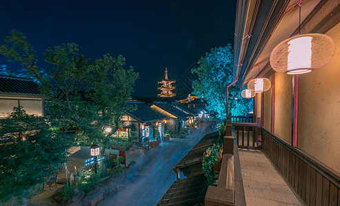 日式建筑无锡拈花湾背景