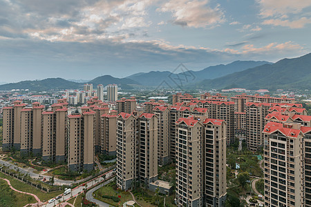 小区停车城市建筑背景