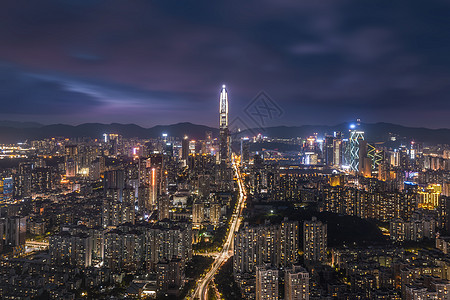 城市深圳深圳缤纷夜景背景