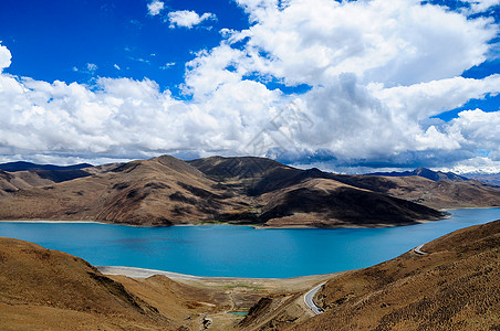 羊湖湖畔羊卓雍措背景