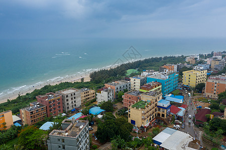 滴水丹屏涠洲岛航拍海湾背景