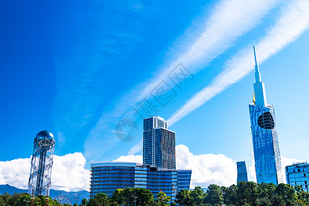 格鲁吉亚共和国格鲁吉亚巴统城市大厦背景