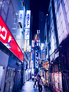 东京街头夜景东京夜晚街头背景