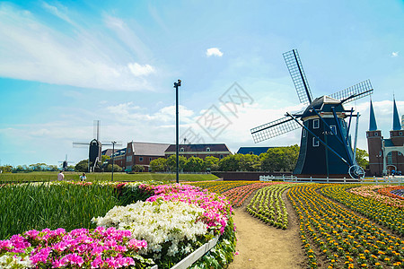 日本花园日本豪斯登堡背景