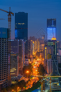 城市夜景建筑工地高清图片